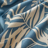 Luxury All - Season Blue Leaf Print Bedding Set – Soft, Comfortable & Breathable - The Linen House