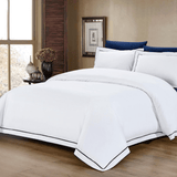 Luxury Baratta Stitch Duvet Set with Single Line Embroidery - The Linen House