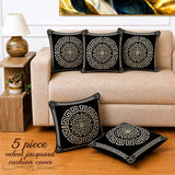 Luxury Black Sofa Cushion Covers(Pack of 5) - The Linen House