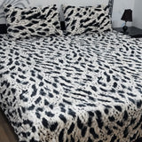 Luxury Black & White Fleece Bedsheet - The Linen House