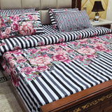 Luxury Black & White Floral 7Pc Bedspread Set - The Linen House