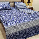 Luxury Blue & White Floral 7Pc Bedspread Set - The Linen House