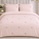 Luxury Blush Pink Embroidered Duvet Set