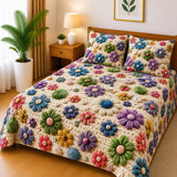 Luxury Botanical Bloom Printed Bed Sheet - The Linen House