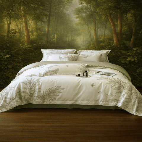 Luxury Botanical Embroidery Duvet Set - The Linen House