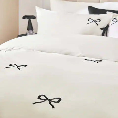 Luxury Bow Embroidered Ensemble - The Linen House