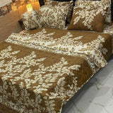 Luxury Brown Botanical 7Pc Bedspread Set - The Linen House