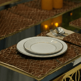 Luxury Brown & Gold Table Setting Set - The Linen House