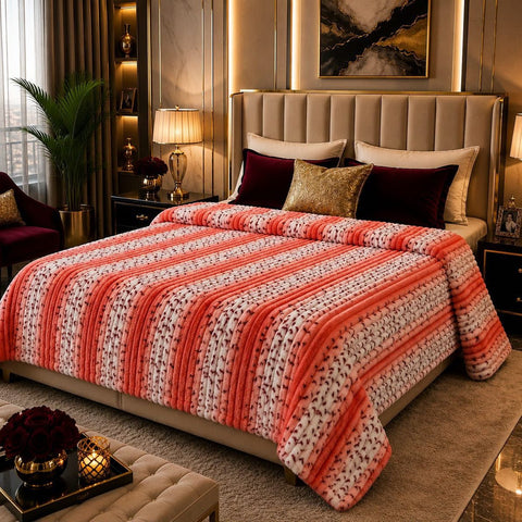 Luxury Coral Fleece Blanket - The Linen House