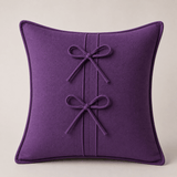 Luxury Cotton Cushion Cover with Double Bow Design - The Linen House