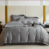 Luxury Cotton Satin Circle Embroidered Duvet Set - The Linen House