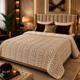 Luxury Cream Fleece Blanket - The Linen House