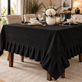 Luxury Dining Table Cloth | Pleated & Textured Design - The Linen House