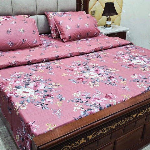 Luxury Dusty Pink Floral 7Pc Bedspread Set - The Linen House