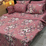 Luxury Dusty Rose Floral 7Pc Bedspread Set - The Linen House