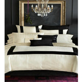Luxury Duvet Cream With Black - The Linen House