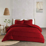 Luxury Duvet Set With Pom Pom Lace - The Linen House