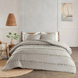 Luxury Duvet Set With Pom Pom Lace - The Linen House