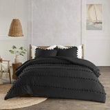 Luxury Duvet Set With Pom Pom Lace - The Linen House