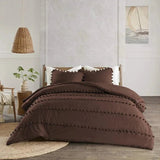 Luxury Duvet Set With Pom Pom Lace - The Linen House