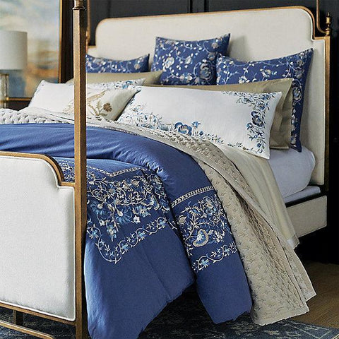 Luxury Fairfield Cotton Satin Embroidery Duvet Set - The Linen House