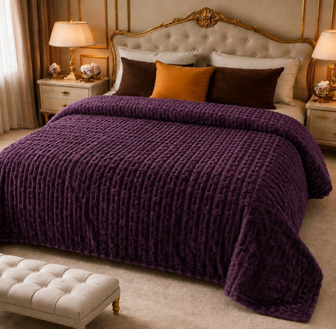 Luxury Faux Rabbit Fur Blanket - The Linen House