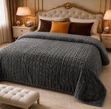 Luxury Faux Rabbit Fur Blanket - The Linen House