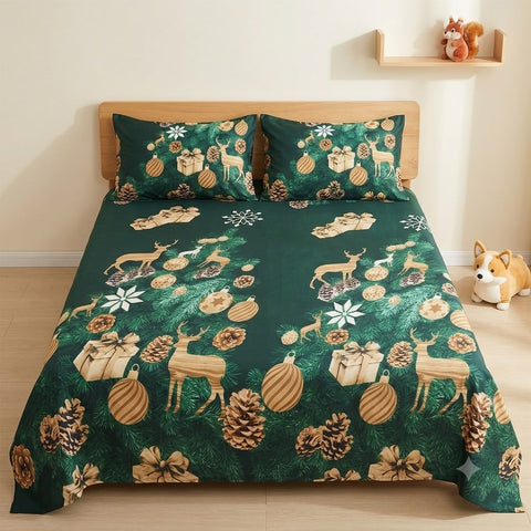 Luxury Festive Reindeer Kids Bedsheet - The Linen House