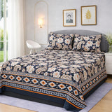Luxury Floral Paisley Printed Bedsheet Set (3pcs) - The Linen House