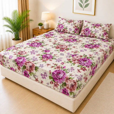 Luxury Garden Floral Waterproof Fitted Mattress Cover - The Linen House