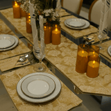 Luxury Gold Dining Table Mat Set - The Linen House