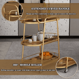 Luxury Gold Tea & Drink Serving Trolley - The Linen House