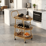 Luxury Gold Tea & Drink Serving Trolley - The Linen House
