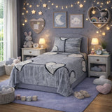 Luxury Heart Print Kids Bedsheet - The Linen House