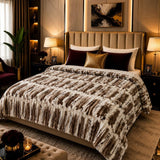 Luxury Marble Print Fleece Blanket - The Linen House