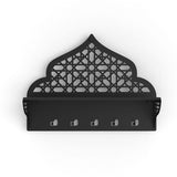 Luxury Metal Wall - Mounted Quran Shelf with Tasbih & Key Hooks - The Linen House