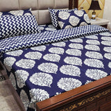Luxury Navy Blue 7Pc Bedspread Set - The Linen House