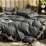 Luxury New Tale Duvet Set With Vintage Lace - The Linen House