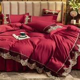 Luxury New Tale Duvet Set With Vintage Lace - The Linen House