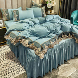Luxury New Tale Duvet Set With Vintage Lace - The Linen House
