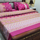Luxury Pink Patterned 7Pc Bedspread Set - The Linen House