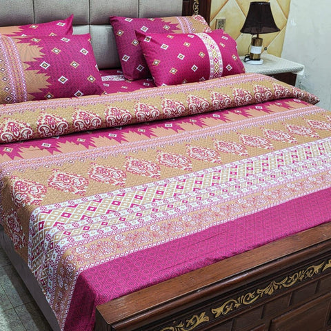 Luxury Pink Patterned 7Pc Bedspread Set - The Linen House