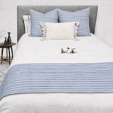 Luxury Pleated Bed Runner with 2 Matching Cushions - The Linen House