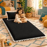 Luxury Pom Pom Lace Floor Mattress with Pillow Set - The Linen House