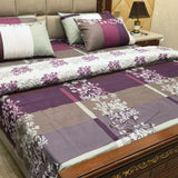 Luxury Purple Floral 7Pc Bedspread Set - The Linen House