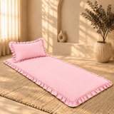 Luxury Ruffled Floor Mattress with Pillow - The Linen House