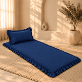 Luxury Ruffled Floor Mattress with Pillow - The Linen House
