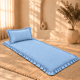 Luxury Ruffled Floor Mattress with Pillow - The Linen House