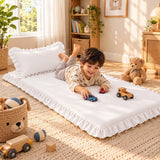 Luxury Ruffled Floor Mattress with Pillow - The Linen House