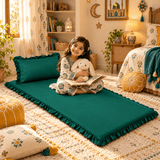 Luxury Ruffled Floor Mattress with Pillow - The Linen House